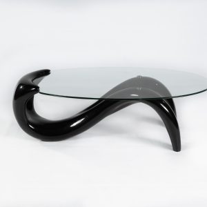 Bolman glass top and acrylic coffee table