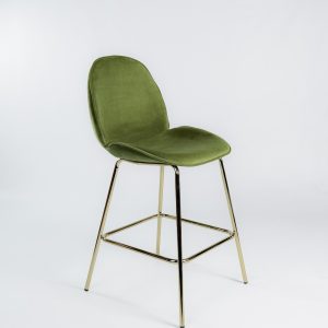 Zeus bar stool in olive green