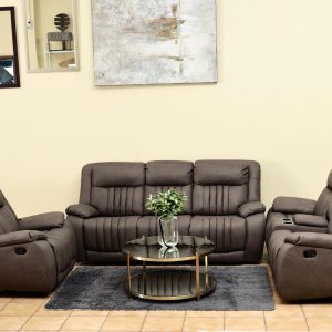 Gina 3-pc leather lounge suite