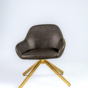 Kiddies grey occasional leather chair